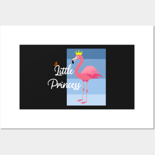 Little Princess Pink Flamingo Design Posters and Art